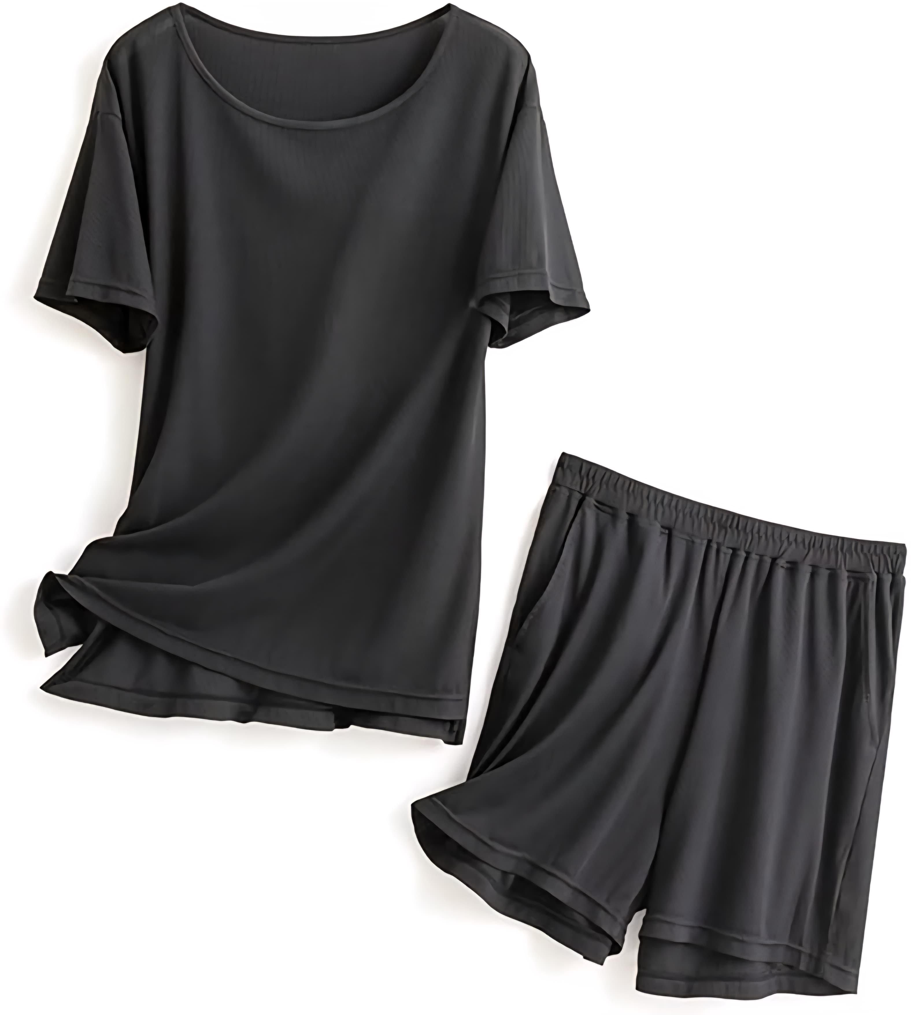 Solid Couple Co-Ord Set (T-Shirt & Shorts) 2 pieces of T-shirts and shorts...